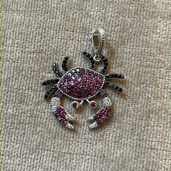 Judith Ripka Sterling Gemstone Cancer ♋️ Crab Zodiac Enhancer New - Picture 2 of 7